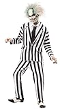 Rubie's Beetlejuice Deluxe Kostüm für Herren, Schwarz/Weiß, XL