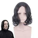 Film Severus Snape Schwarze Perücke Cosplay Professor Snape Lockige...