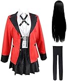 HAOKAN Pretty Kakegurui Cosplay Yumeko Jabami Cosplay Schuluniform...