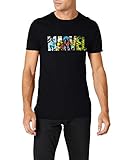 MARVEL Herren Comic Strip Logo T-Shirt, schwarz, L