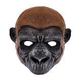 RUIXIA Gorilla-Affenmaske Tierkopf PU Schaum Vollgesichtsmaske für...