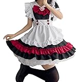 BIBOKAOKE Maid Kostüm Niedliche Lolita Kleid für Cosplay Kostüm Set...