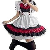 BIBOKAOKE Maid Kostüm Niedliche Lolita Kleid für Cosplay Kostüm Set...