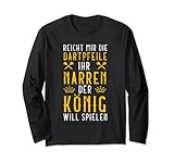 Dart König Krone Dart Scheibe Darts Kostüm Hemd Outfit Langarmshirt