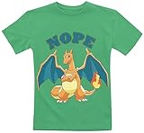 Pokémon Kids - Glurak - Nope Unisex T-Shirt grün 140