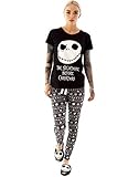 Disney Albtraum vor Weihnachten Pyjamas Frauen Skellington PJ Top...