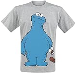 Sesamstrasse Krümelmonster - Cookie Thief Männer T-Shirt grau...