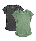 icyzone Damen Fitness Sport T-Shirt Kurzarm Laufshirt Gym Training...