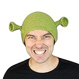 Yeglg Unisex Handgestrickte Shrek Mützen, Beanie Mütze Warm Durable...