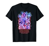 Netflix Stranger Things Group Shot Fireworks Poster T-Shirt