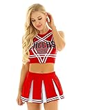 MSemis Damen Sexy Cheerleading Kostüm Cheer Leader Uniform Karneval...