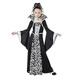 DXDUI Halloween Kostüm Für Kinder Mädchen Hexe Vampir Cosplay Lange...