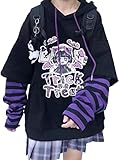 YINGKE Damen Anime Kapuzenpullover Japan Kawaii Hoodie E-Girl...