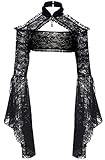 keland Damen Transparenter Spitze Shrug jäckchen Bolero Top Gothic...