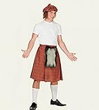 Schottenrock und Mütze Komplett-set Schottenkostüm Schotte Kilt