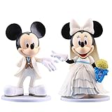 2 pcs Hochzeitsdekorationen, Tortendeko-Set Mickey und Minnie, Mickey...