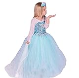 ELSA & ANNA Prinzessin Kleid Mädchen – Eiskönigin –...