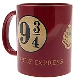 Harry Potter Tasse Hogwarts Express Gleis 9 3/4 rot, 100% Keramik,...