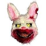 Bloody Bunny Maske Realistische Kaninchen Kopf Bloody Simulation Böse...