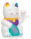 ANGRY CAT Regenbogen Winkekatze - Bunte Lucky Cat in Regenbogen Farben...