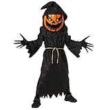 Morph Unheimlicher Kürbis Sensenmann Kostüm Kinder, Halloween Maske...