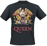 Queen Crest Vintage Männer T-Shirt schwarz M 100% Baumwolle...