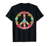 Peace Zeichen TShirt Flower Power 70er Jahre Peace Shirt
