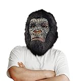Gorilla Maske Latex Vollkopf Masken Gummi Realistische Zoo Tierkopf...