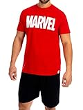 Marvel Herren Schlafanzuge Rot Size Small