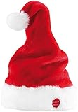 infactory Weihnachtsmütze: Singende und tanzende Nikolausmütze...
