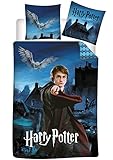 Harry Potter Leucht Bettwäsche 135x200 80x80 Kissenbezug Hogwarts...