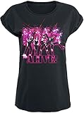 Kiss Alive Pink Glitter Frauen T-Shirt schwarz M 100% Baumwolle...