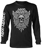 Amon Amarth 'Grey Skull' (Black) Long Sleeve Shirt (x-Large)