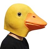 PartyCostume - Ente Maske - Halloween Latex Tier Den Kopf Voll Maske