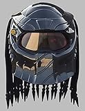 Predator Motorradhelm Vollgesichtsmaske Kohlefaser Iron Man Braids Mit...