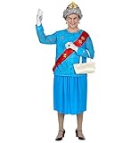 shoperama Lustiges GB Queen Kostüm für Herren englische Königin...