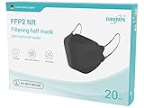 EUROPAPA® 20x FFP2 Fisch Form Schwarz Masken Atemschutzmaske 5-Lagen...