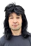 WIG ME UP - 20781-P103 Perücke Fasching Proll Assi Schwarz Vokuhila...