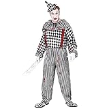 Widmann - Kostüm Retro Clown, Overall mit Kragen und Hosenträger,...
