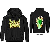 Billie Eilish 'Airbrush Flames' (Schwarz) Pullover Kapuzenpullover...