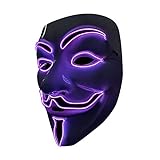 SOUTHSKY LED Maske Leuchtend V wie Vendetta Maske mit Led Licht...