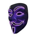 SOUTHSKY LED Maske Leuchtend V wie Vendetta Maske mit Led Licht...