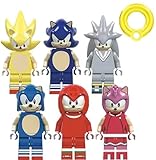 Lcmei 6 Pieces Sonic Figures Set,Hedgehog Charaktere Figuren Spielzeug...
