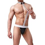 ROSVAJFY Herren Sexy Tangas mit Kragen, Herren Sexy Unterwäsche,...