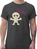 T-Shirt Herren - Halloween Kostüm Outfit - Mumie Buh süß - L -...