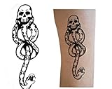 Joy Temporäre Tattoos 30 Stück Todesser Dark Mark Mamba Schädel...