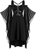 chuangminghangqi Halloween Karneval Kleid Damen 80er Jahre Mittelalter...