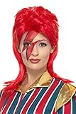 Smiffys Damen Weltraum Superstar Perücke, One Size, Rot, 45180