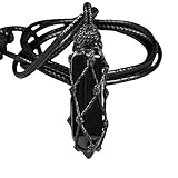KYEYGWO Obsidian Heilstein Punkt Anhänger Halskette für Damen und...