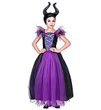 shoperama Mädchen Kostüm Maleficent Kleid und Kopfschmuck Kinder...